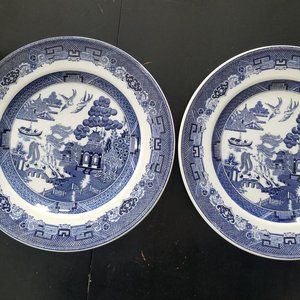Pair of Johnson Brothers Willow Dinner Plate